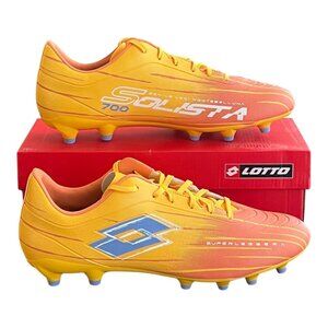Lotto Solista 700 IX FG Soccer Cleats Yellow Orange Unisex Size 11 - 11.5